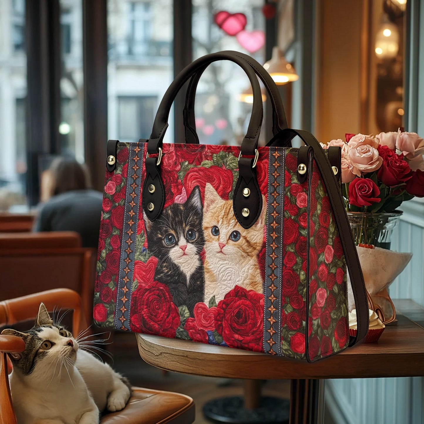 Shineful Leather Bag Cat Purrfect Rose Companions