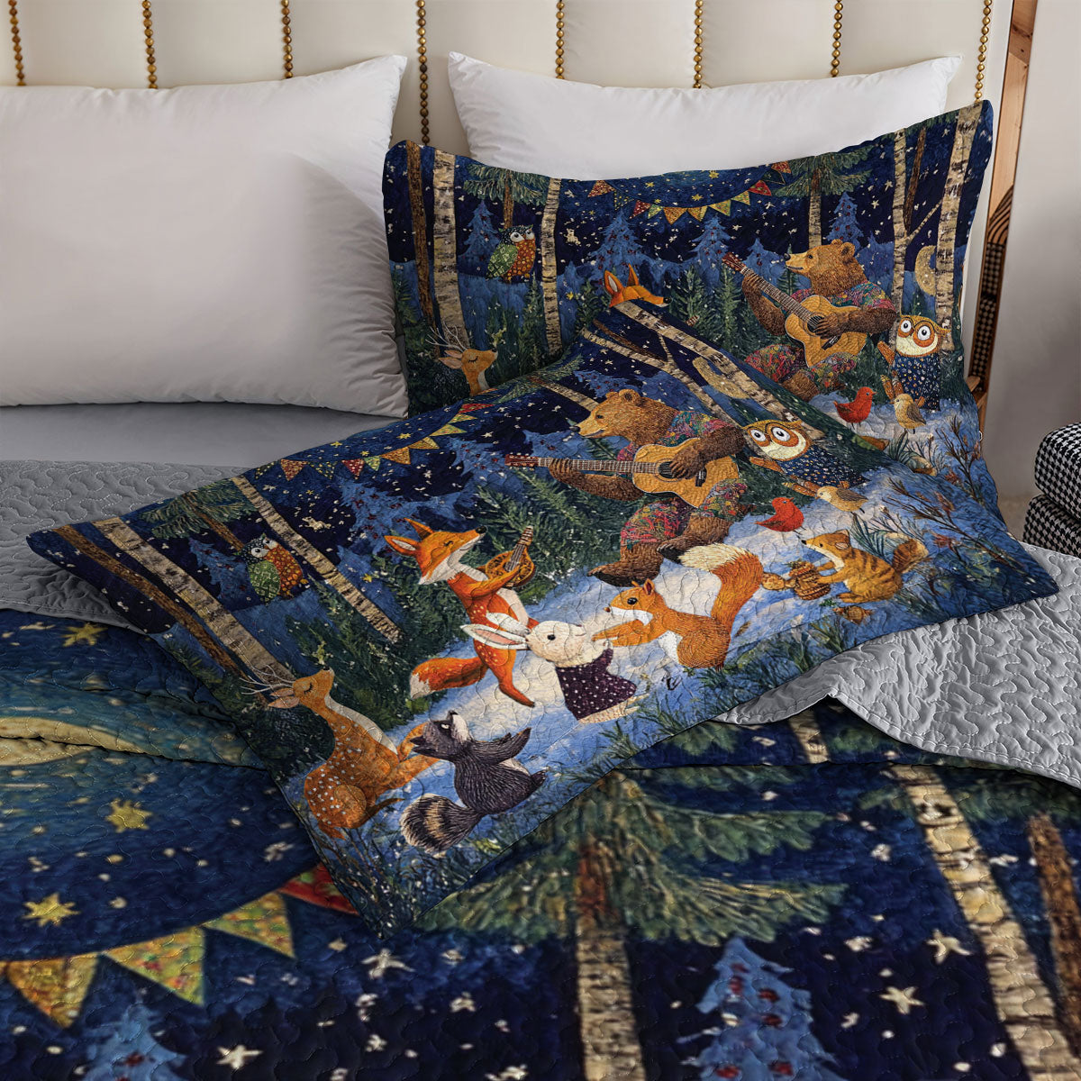 Shineful All Season Quilt 3-Piece Set Forest Festival Night