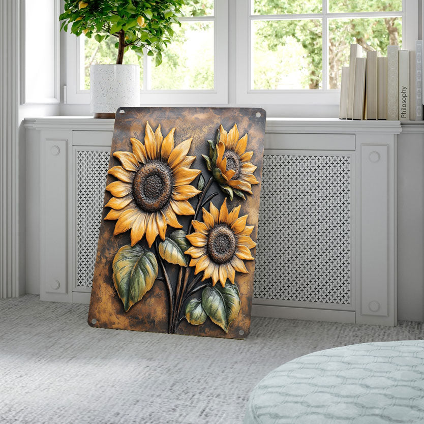 Shineful 2D Metal Sign Sunflowers Lovely