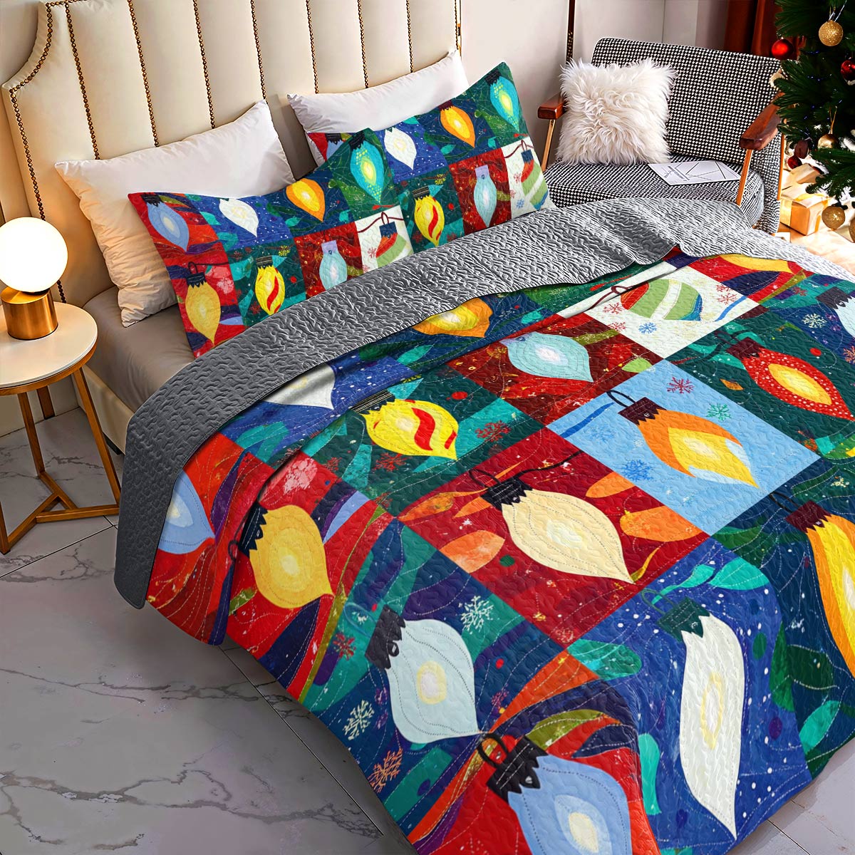 Shineful All Season Quilt 3-Piece Set Merry And Bright