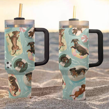 Shineful Tumbler Swimming Dachshunds