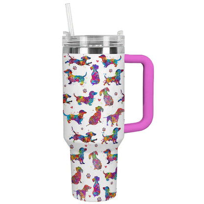 Shineful Tumbler Artful Dachshund Splashes