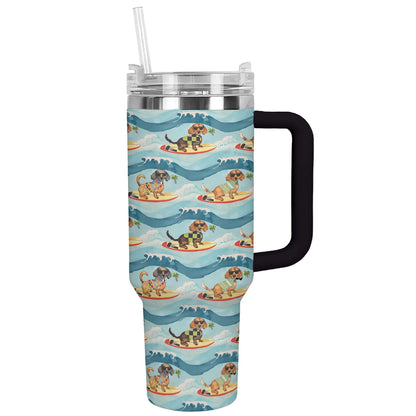 Shineful Tumbler Dachshund Surfing