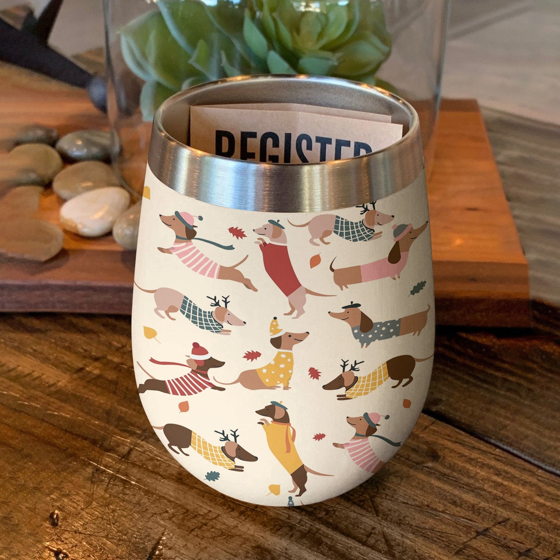 Dachshund 12 Oz Shineful™ Wine Tumbler Dynamic Mn8 12Oz