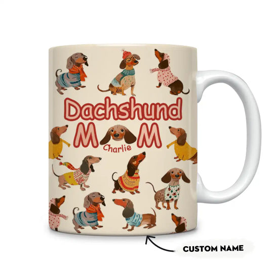 Shineful Ceramic Mug Personalize Dachshund Mom