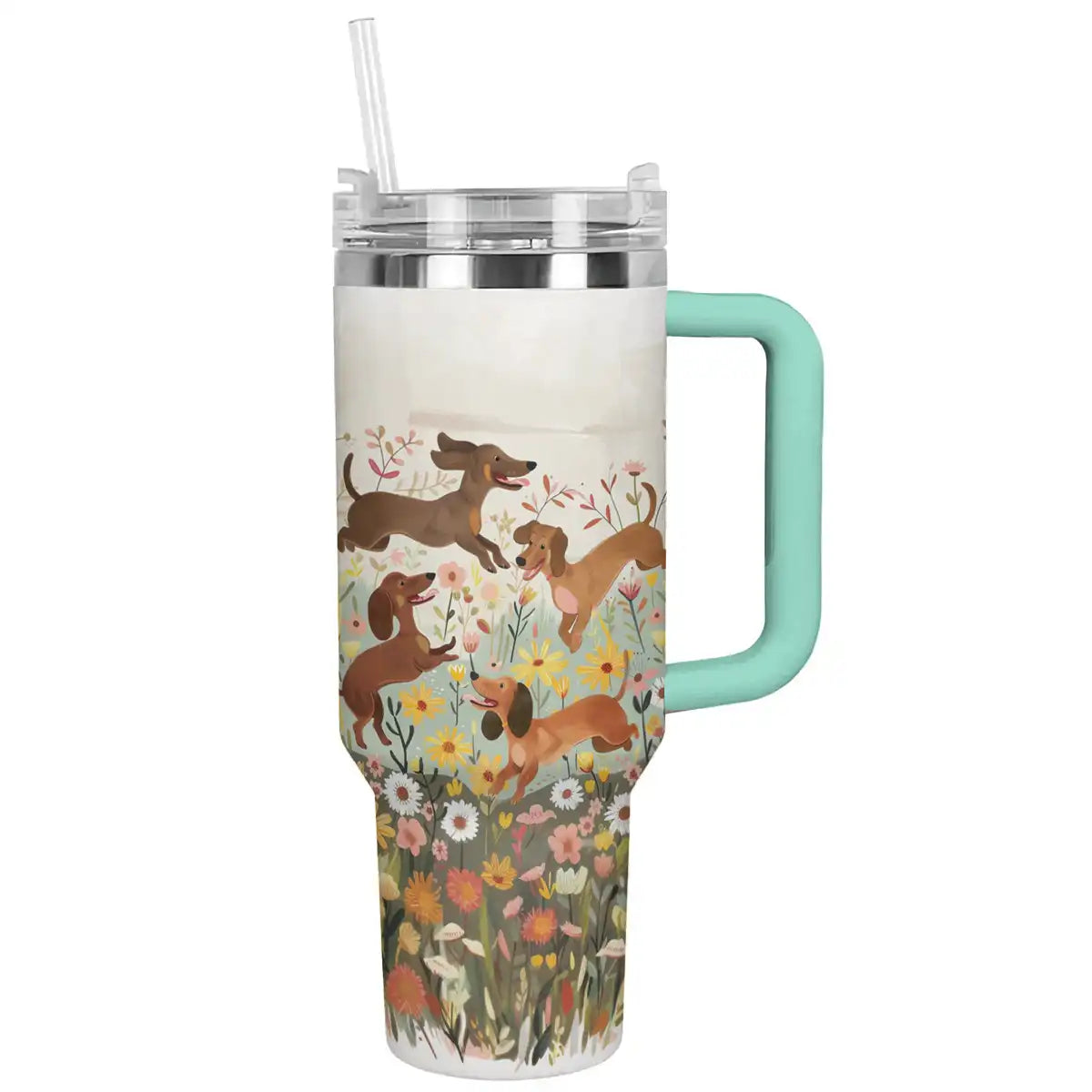 Shineful Tumbler Dachshund Floral