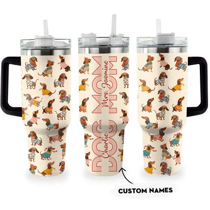 Shineful Tumbler Personalize Dachshund's Mom All Season