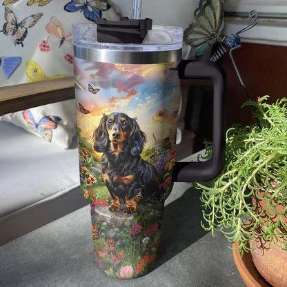 Shineful Tumbler Dachshund Garden Bliss