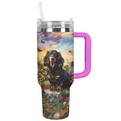 Shineful Tumbler Dachshund Garden Bliss