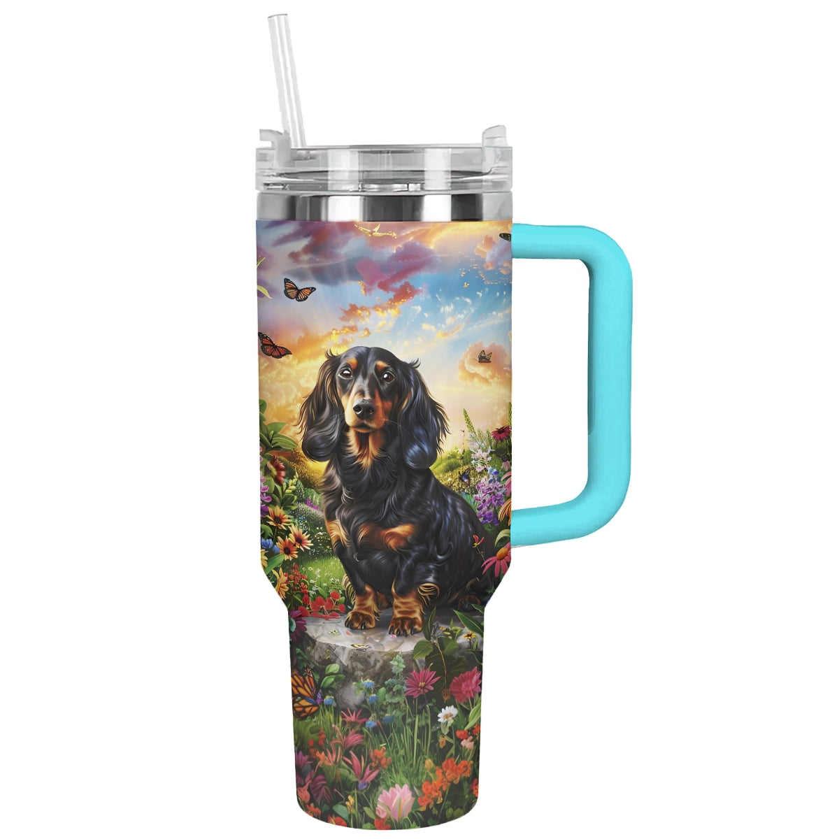 Shineful Tumbler Dachshund Garden Bliss