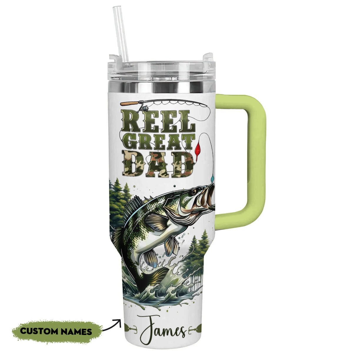 Shineful Tumbler Personalized Reel Great Dad