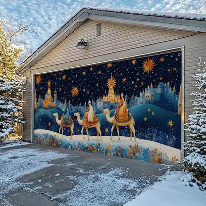 Shineful Garage Door Banner Decoration The Epiphany Night