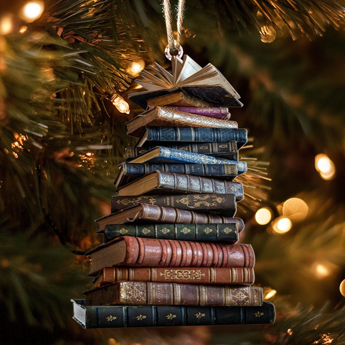 Shineful 2D Acrylic Ornament - Tower of Books