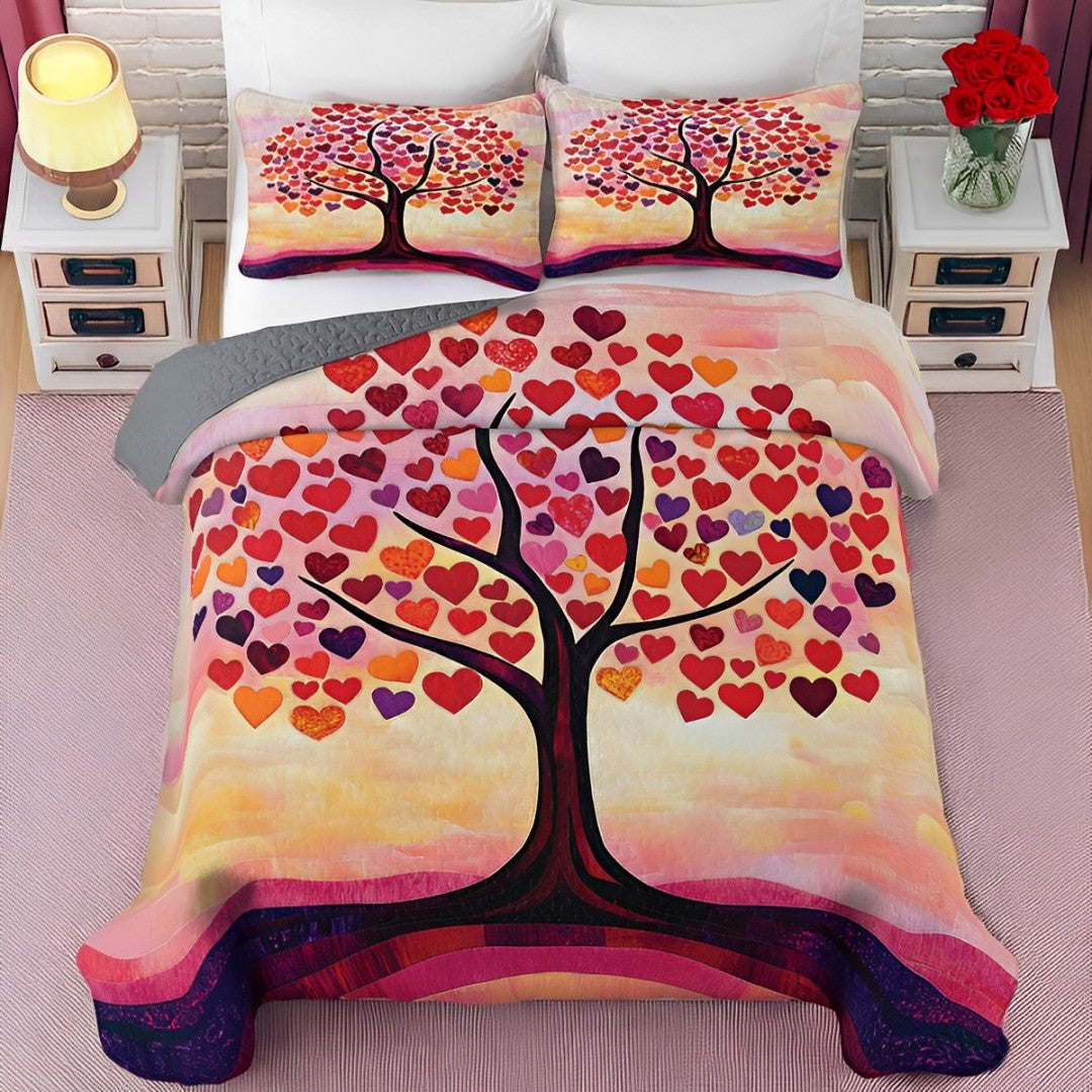 Shineful All Season Quilt 3-Piece Set Tree Of Love