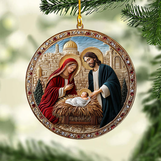 Shineful 2D Acrylic Ornament - Jerusalem’s Holy Blessing Nativity