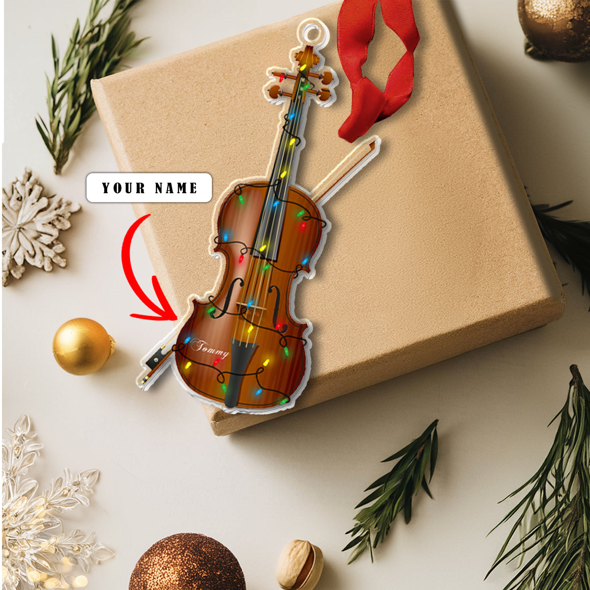 Shineful Personalized 2D Acrylic Ornament - Musician’s Christmas Collection