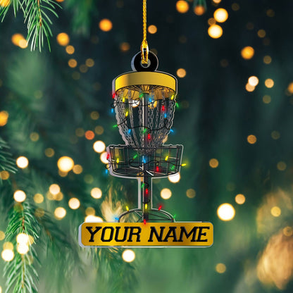 Shineful 2D Acrylic Ornament - Personalized Disc Golf Basket