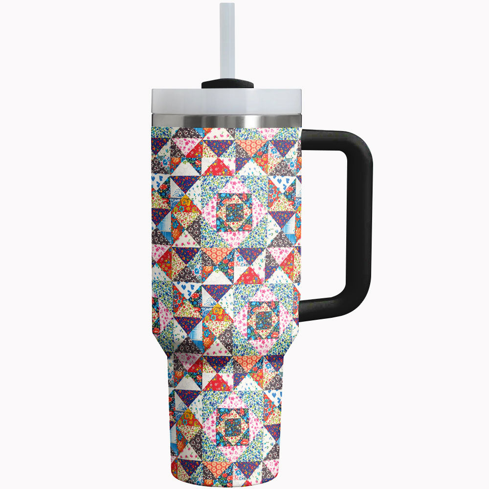 Quilting Tumbler Shineful QuiltedWhimsy Patterned