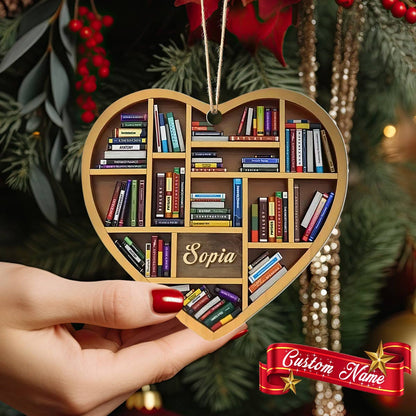 Shineful 2D Acrylic Ornament Personalized Bookworm’s