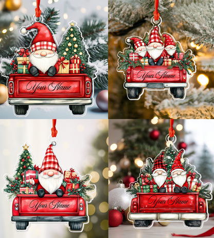 Shineful 2D Acrylic Ornament Personalized Christmas Gnomes