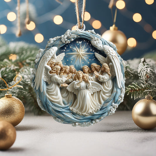 Shineful 2D Acrylic Ornament - Heavenly Choir Angel Christmas