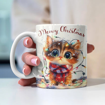 Shineful Ceramic Mug Meowy Christmas Cat