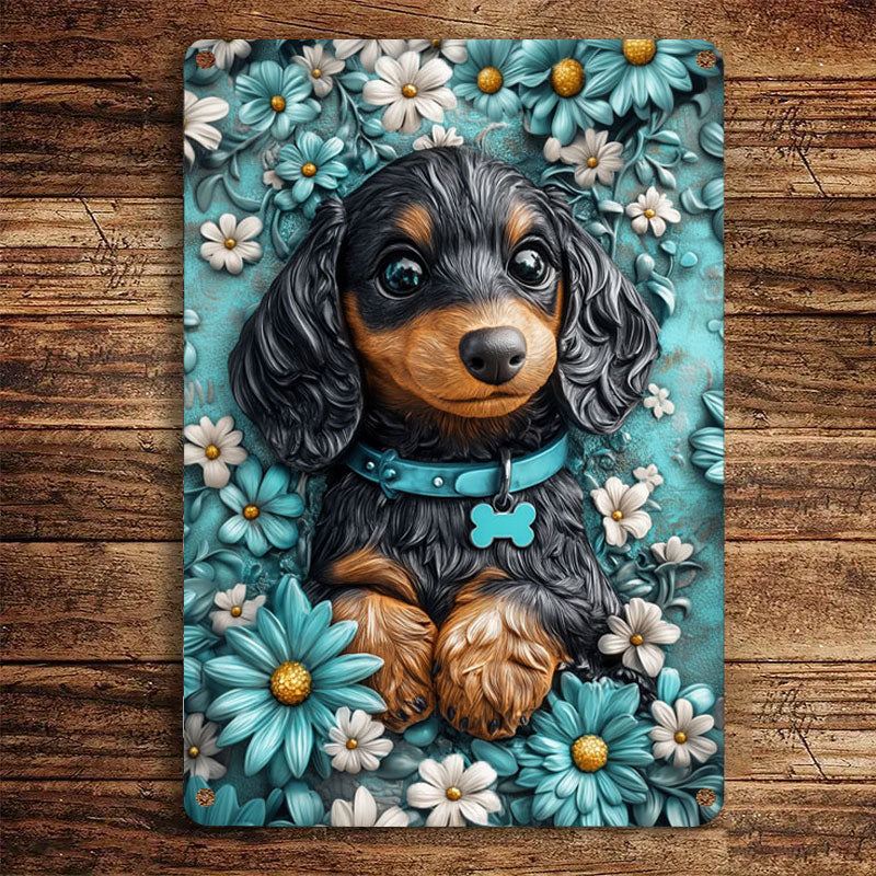 Shineful 2D Metal Sign Dreamy Dachshund