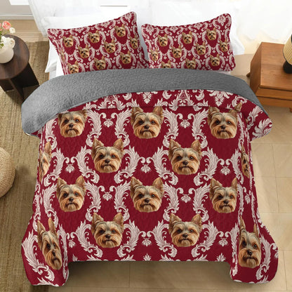 Shineful All Season Quilt 3-Piece Set  Royal Yorkie Charm