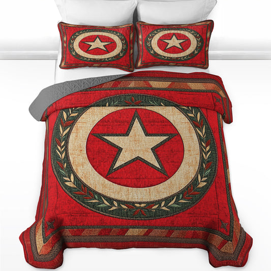 Shineful Ganzjahres-Steppdecke 3-teilig Texas Star