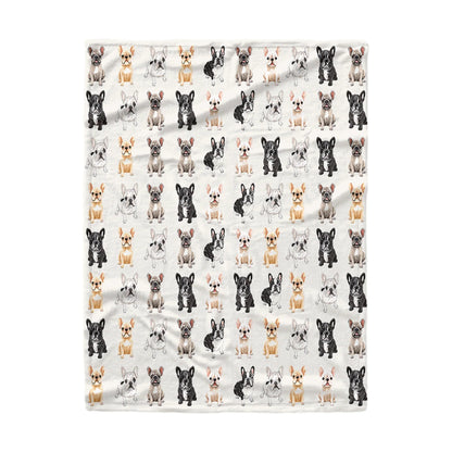 Shineful Fleece Blanket Cuddle Time Frenchie