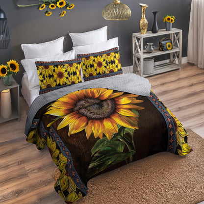 Shineful All Season Quilt 3-Piece Set - Sunflower Faith Hope