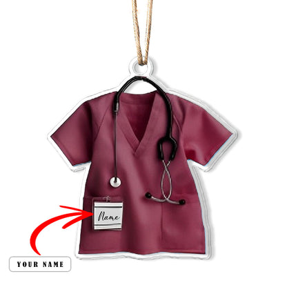 Shineful Personalized 2D Acrylic Ornament - Personalized Nurse Scrubs