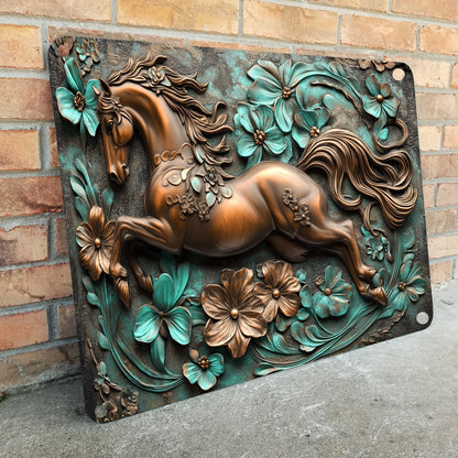 Shineful 2D Metal Sign Horse Galloping Grace