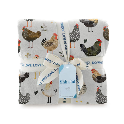 Couverture polaire brillante Country Charm Poulets