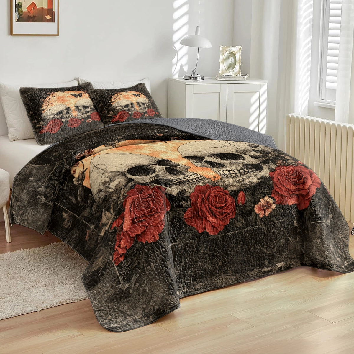 Shineful All Season Quilt 3-Piece Set - Eternal Love Gothic