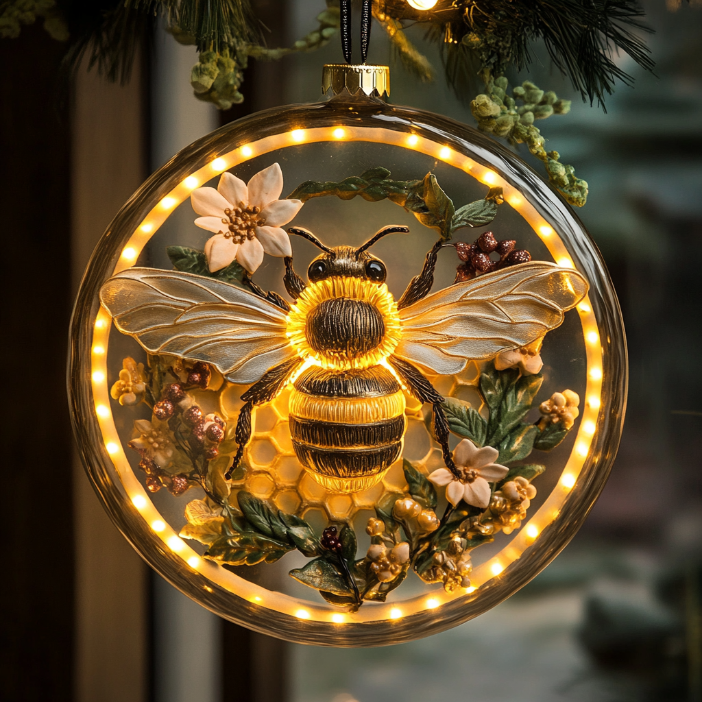 Shineful 2D Acrylic Ornament Radiant Bee