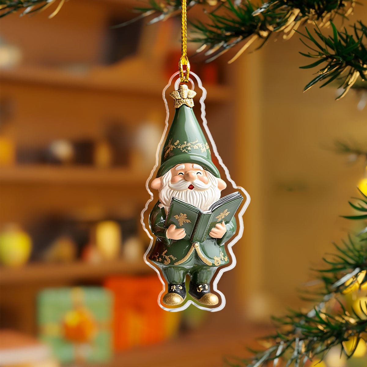 Shineful 2D Acrylic Ornament - Gnome Caroler Collection