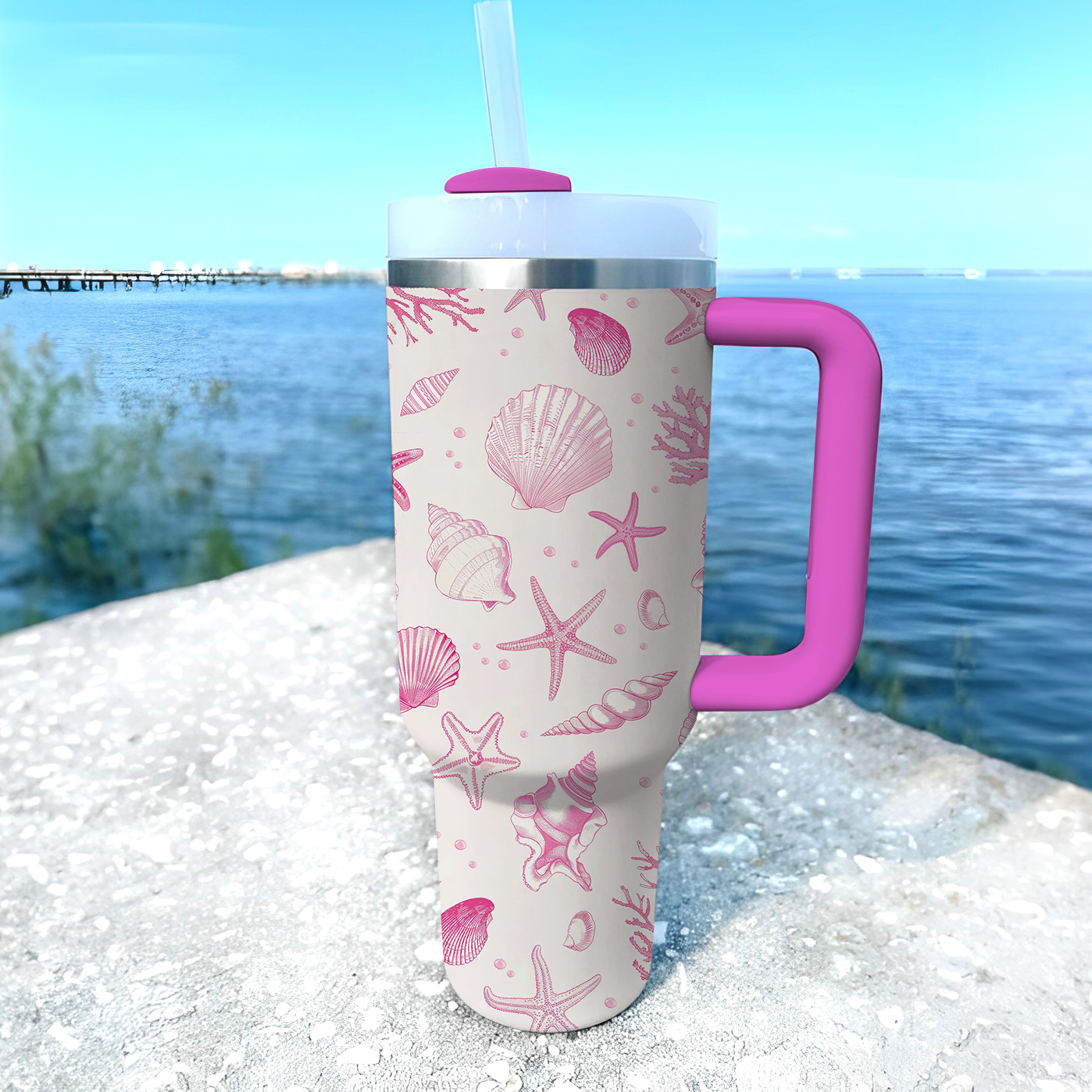 Shineful Tumbler Pink Seashell Bliss