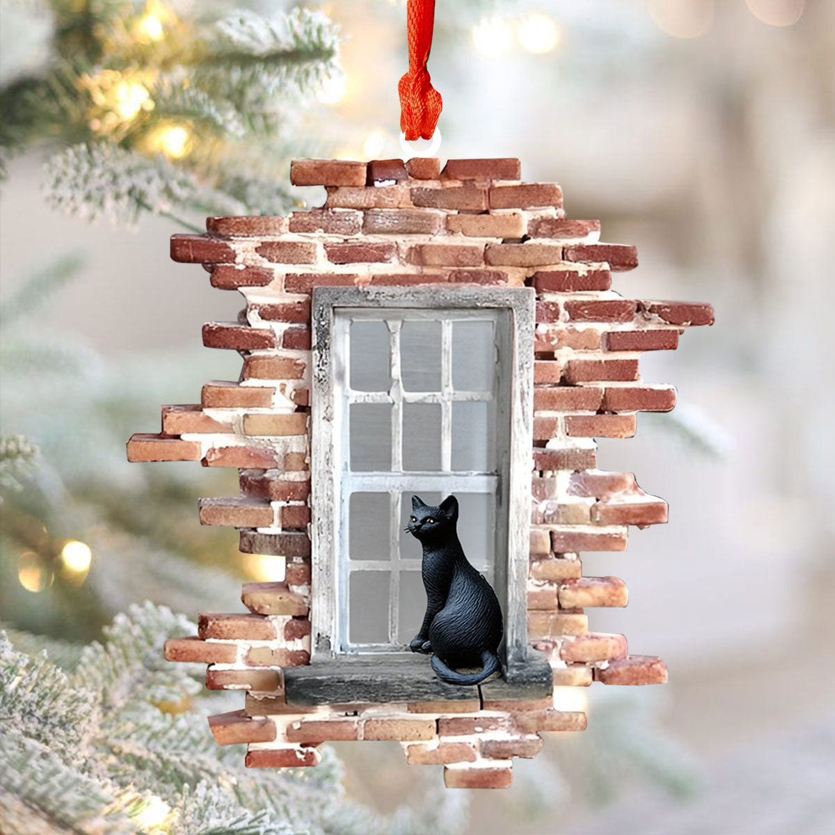 Shineful 2D Acrylic Ornament - Feline In The Window