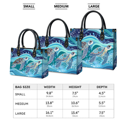 Sac en cuir brillant Ocean Harmony Tortue de mer