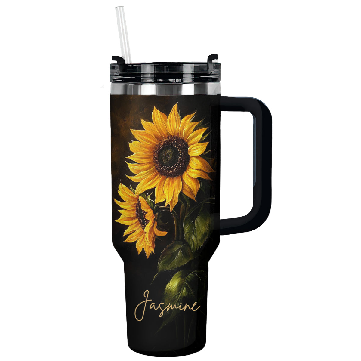 Shineful Tumbler Personalized Elegant Sunflower