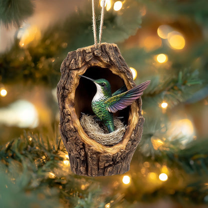 Shineful Acrylic Ornament Nestled Hummingbird