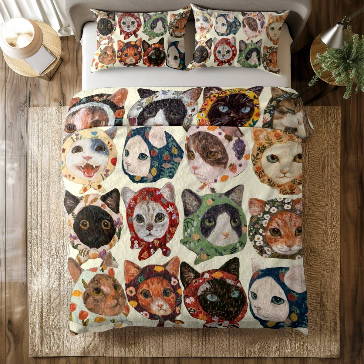 Shineful All Season Quilt 3-Piece Set Cat-tastic Collection