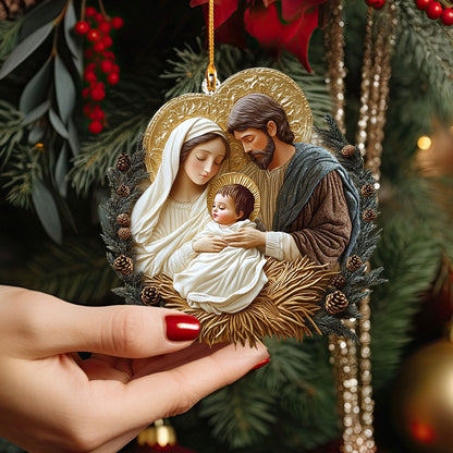 Shineful 2D Acrylic Ornament - Sacred Family Embrace