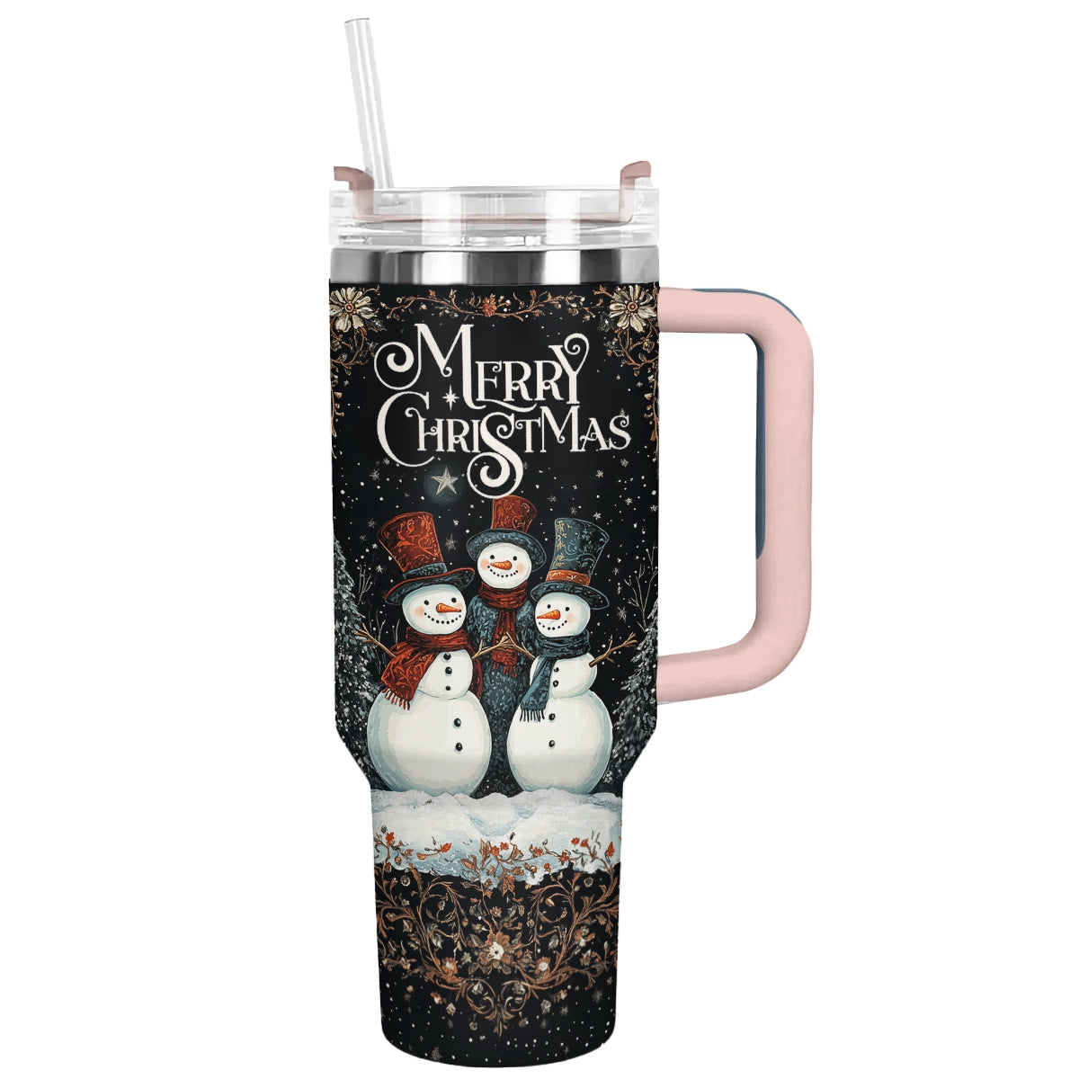 Shineful Tumbler Vibrant Christmas Night Of Snowmen