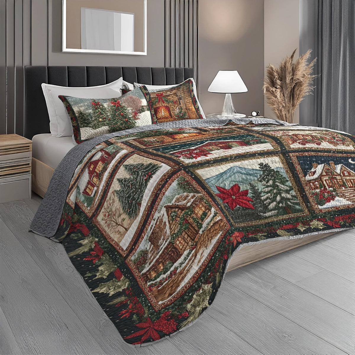 Shineful All Season Quilt 3-Piece Set - Christmas Village Charm