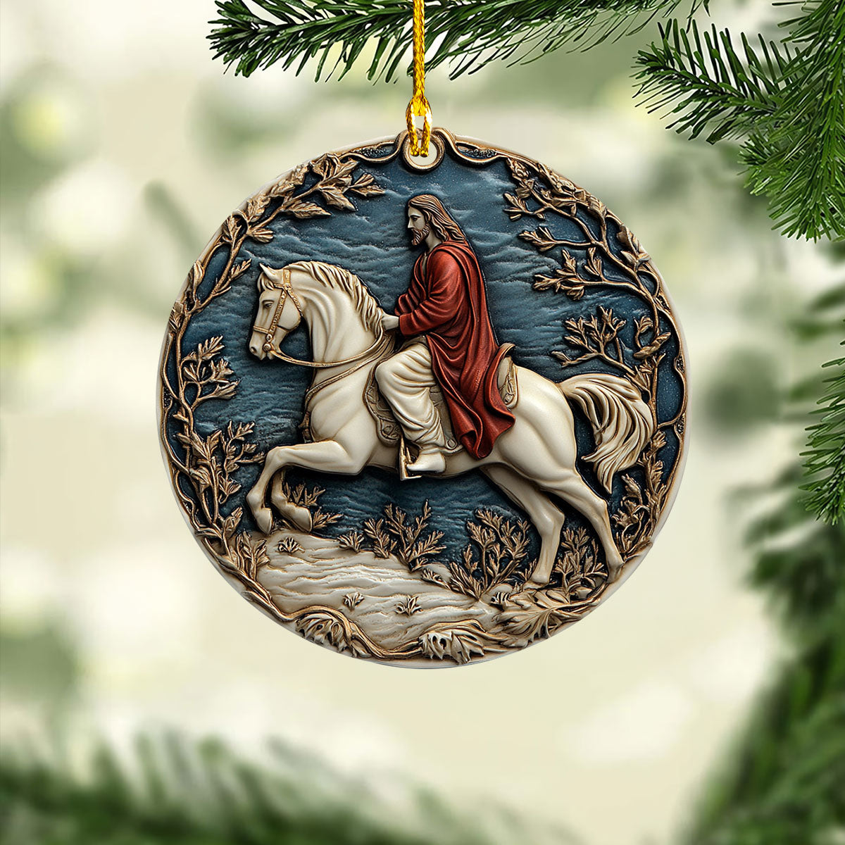 Shineful 2D Acrylic Ornament - Triumphant Savior on White Steed