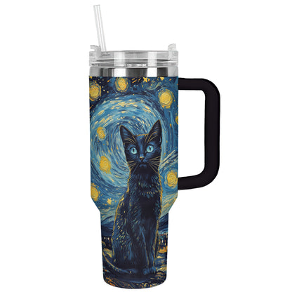 Shineful Tumbler Starry Night Cat