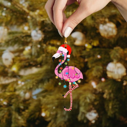 Shineful 2D Acrylic Ornament Cheerful Flamingo