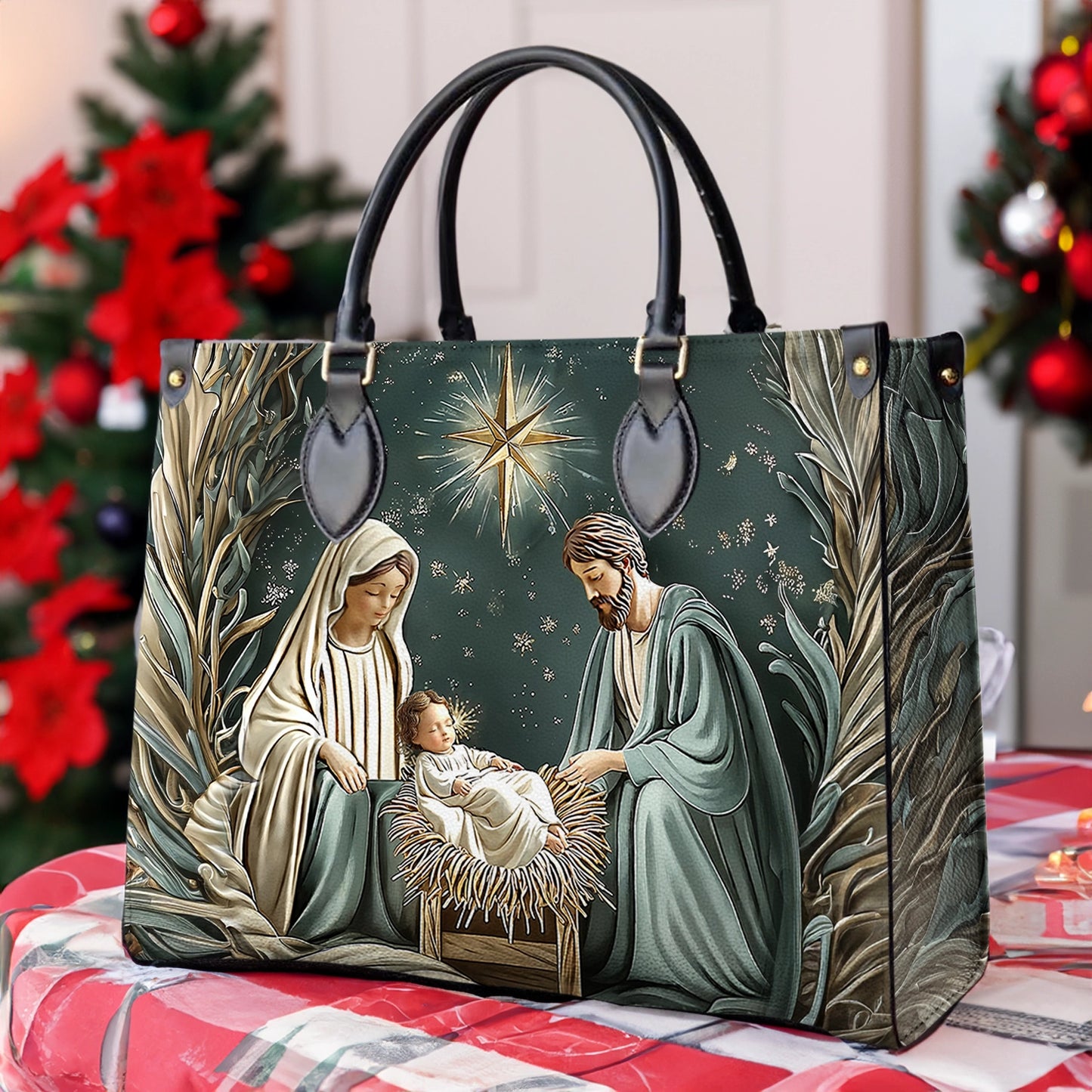 Shineful Leather Bag Divine Silent Night Nativity